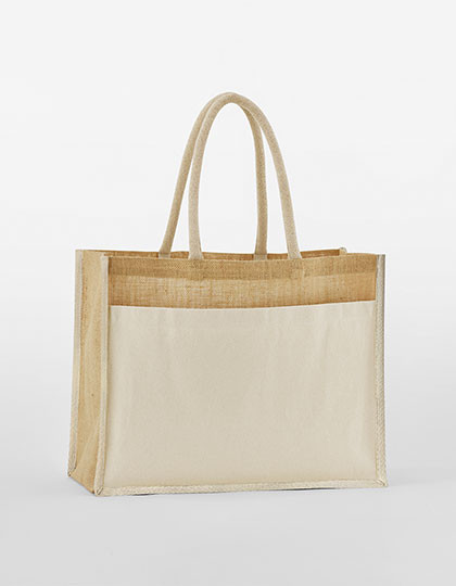 Westford Mill Cotton Pocket Natural Starched Jute Shopper