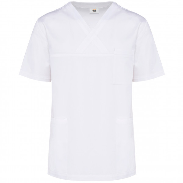 WK. Designed To Work Kurzärmlige Unisex-Tunika aus Baumwollpolyester