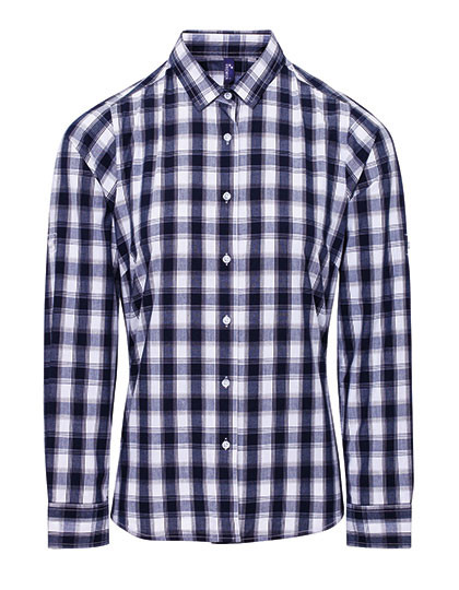 Premier Workwear Women´s Mulligan Check Cotton Long Sleeve Shirt