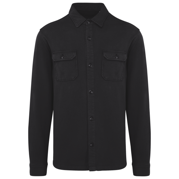 Native Spirit Umweltfreundliche Ausgewaschenes Herren Überhemd aus gebürstetem Molton