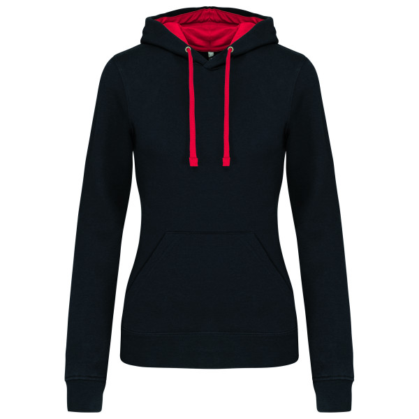 Kariban Damen-kapuzensweatshirt bicolor