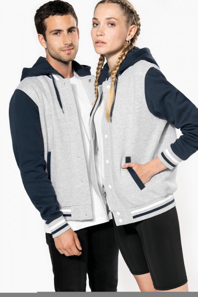 Kariban Unisex College Jacke mit Kapuze