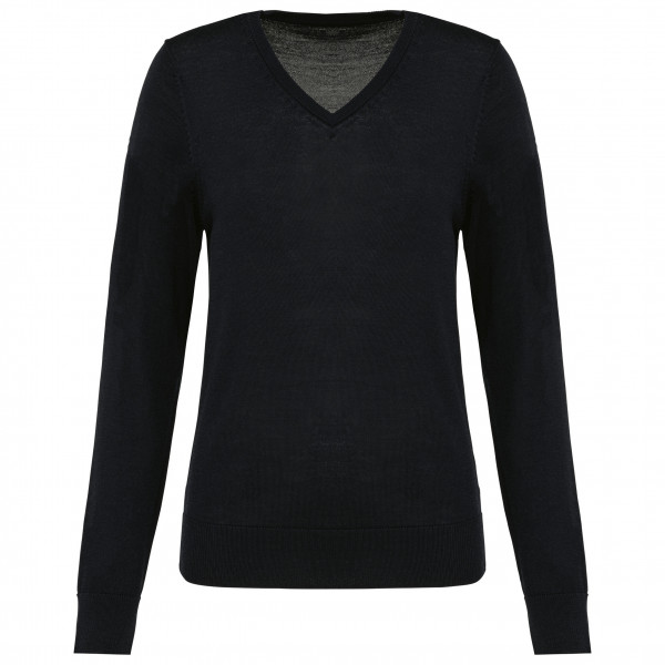 Kariban Premium Merino-Damenpullover mit V-Ausschnitt