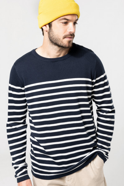 Kariban Herrenpullover im Marine-Stil